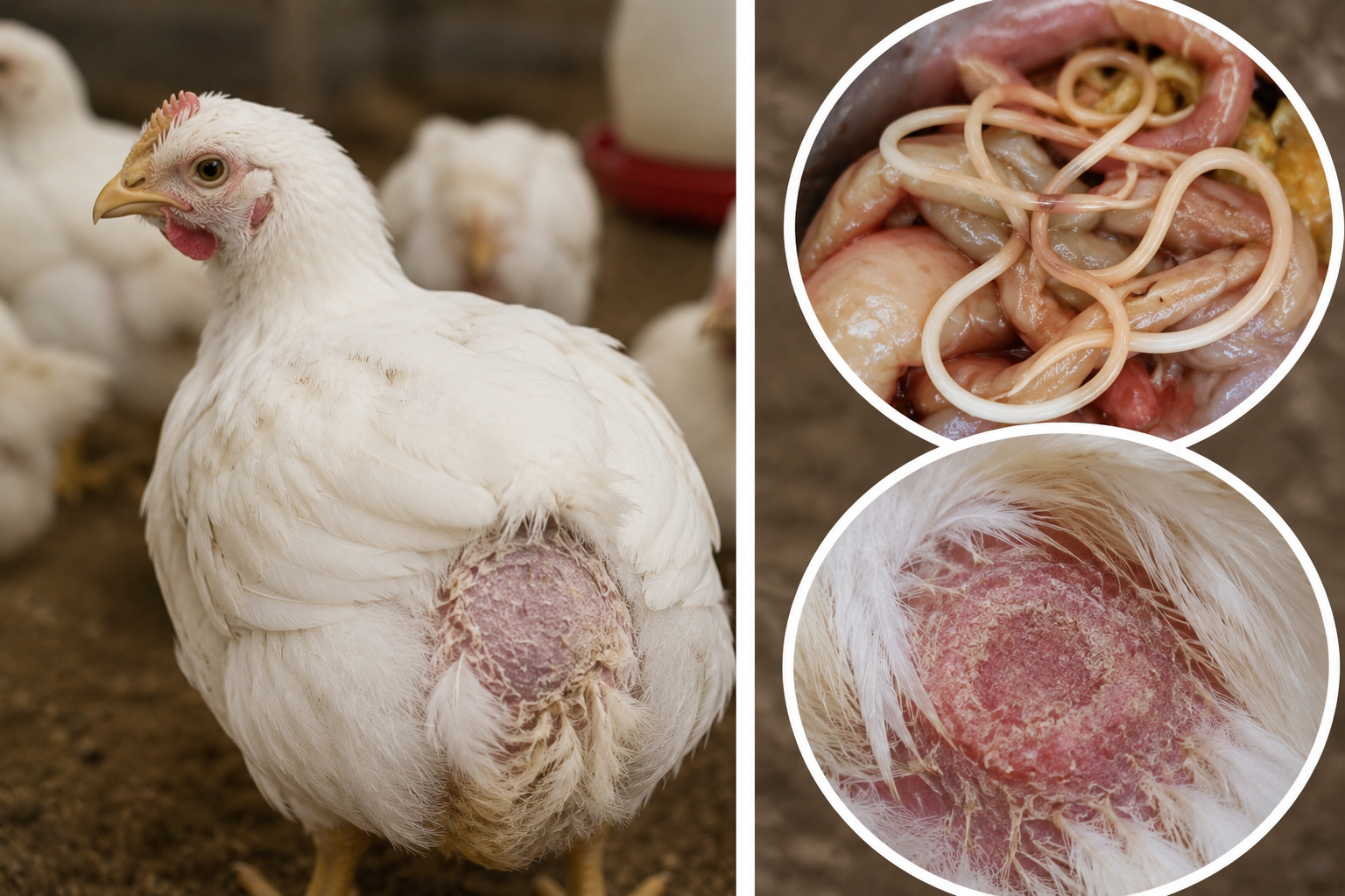 ROUNDWORM AND RINGWORM INFESTATION IN POULTRY BIRDS.